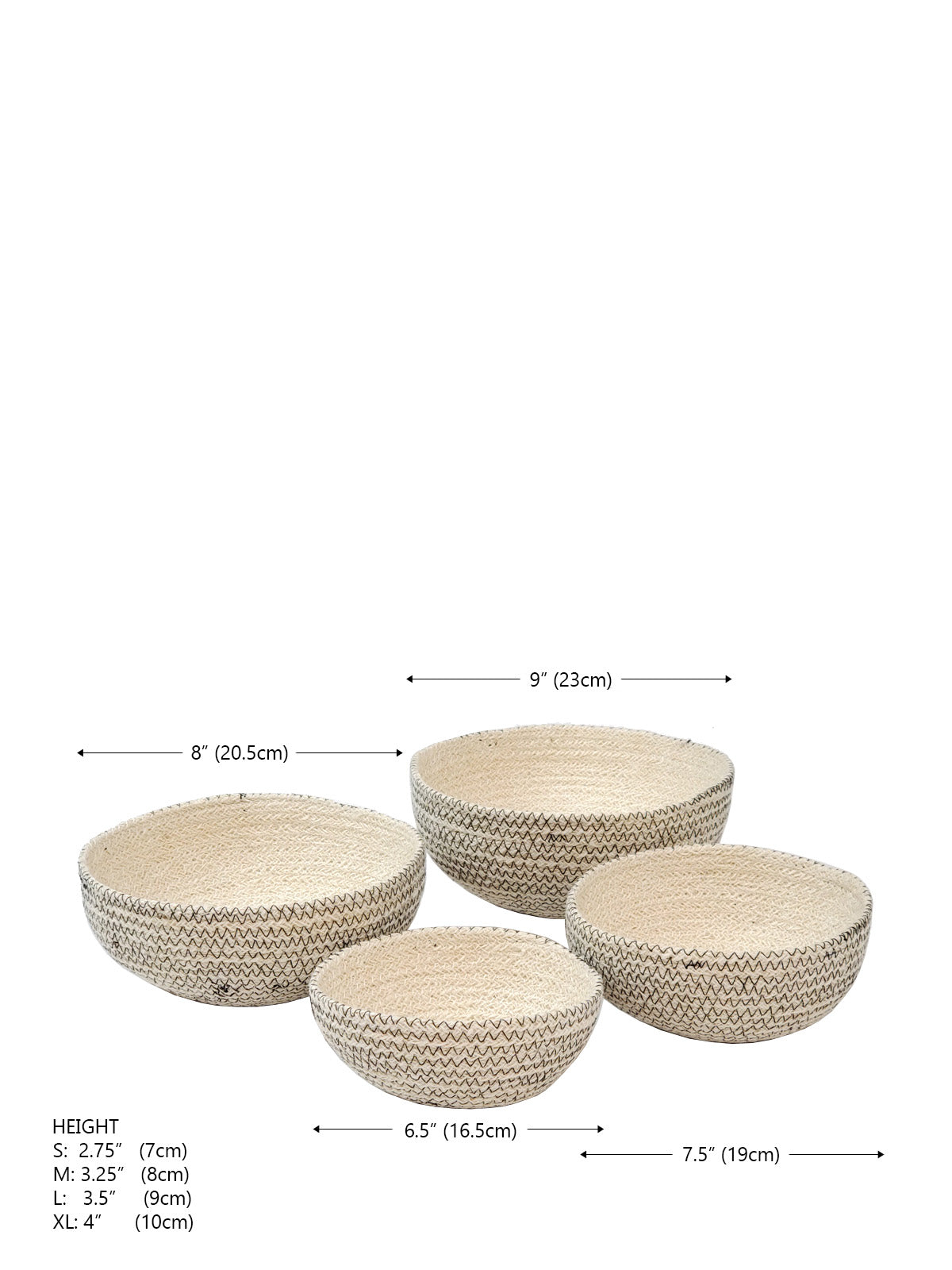 Amari Round Bowl - Black (Set of 4)
