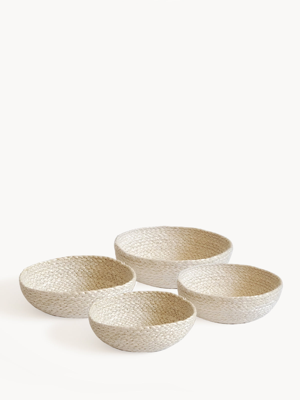 Kata Jute Candy Bowl - White (Set of 4)