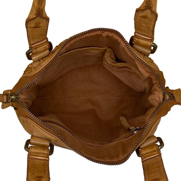 Linda Braided Leather Crossbody Shoulder Bag