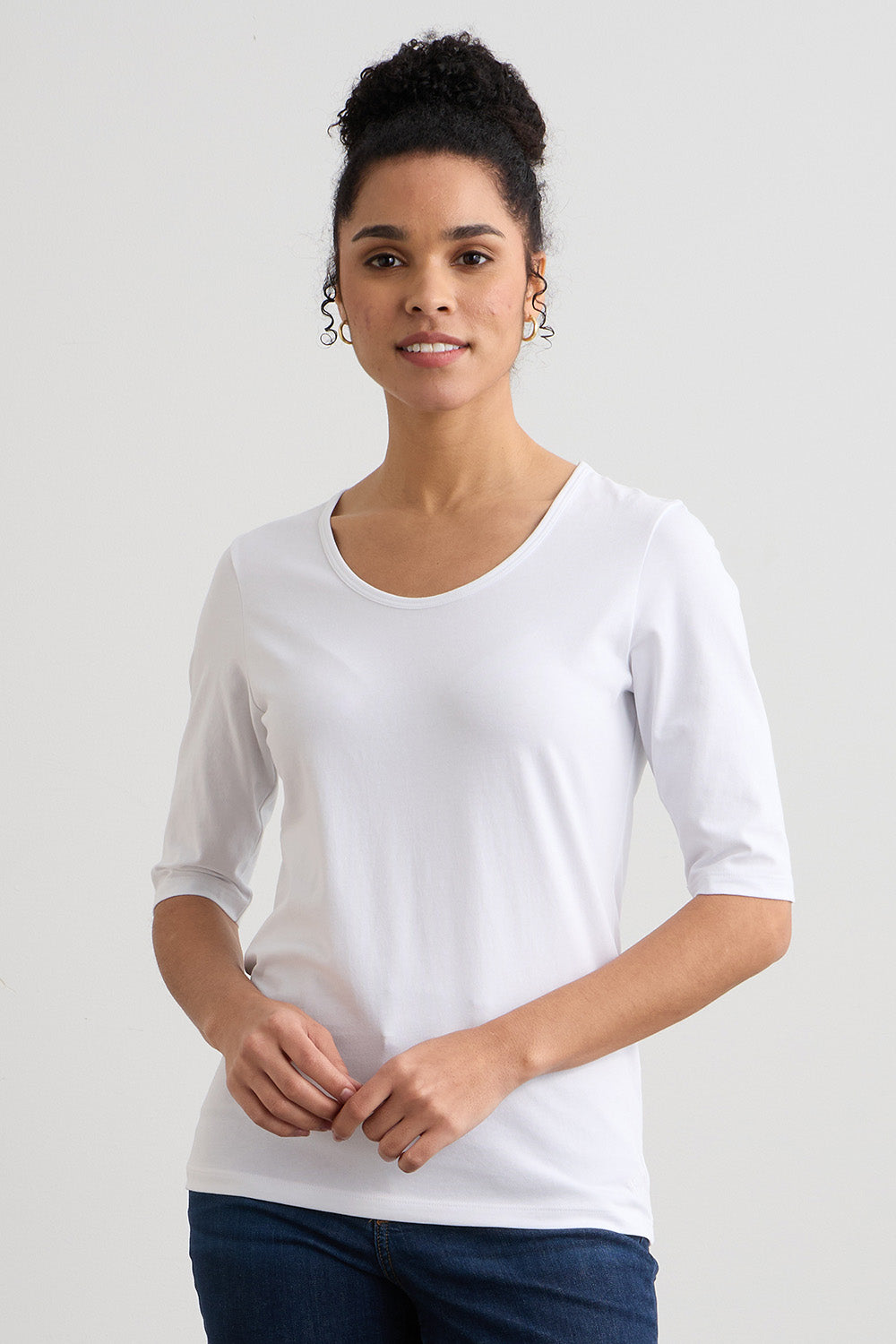 Women's Organic Half Sleeve Scoop Neck Tee (Discontinued style)