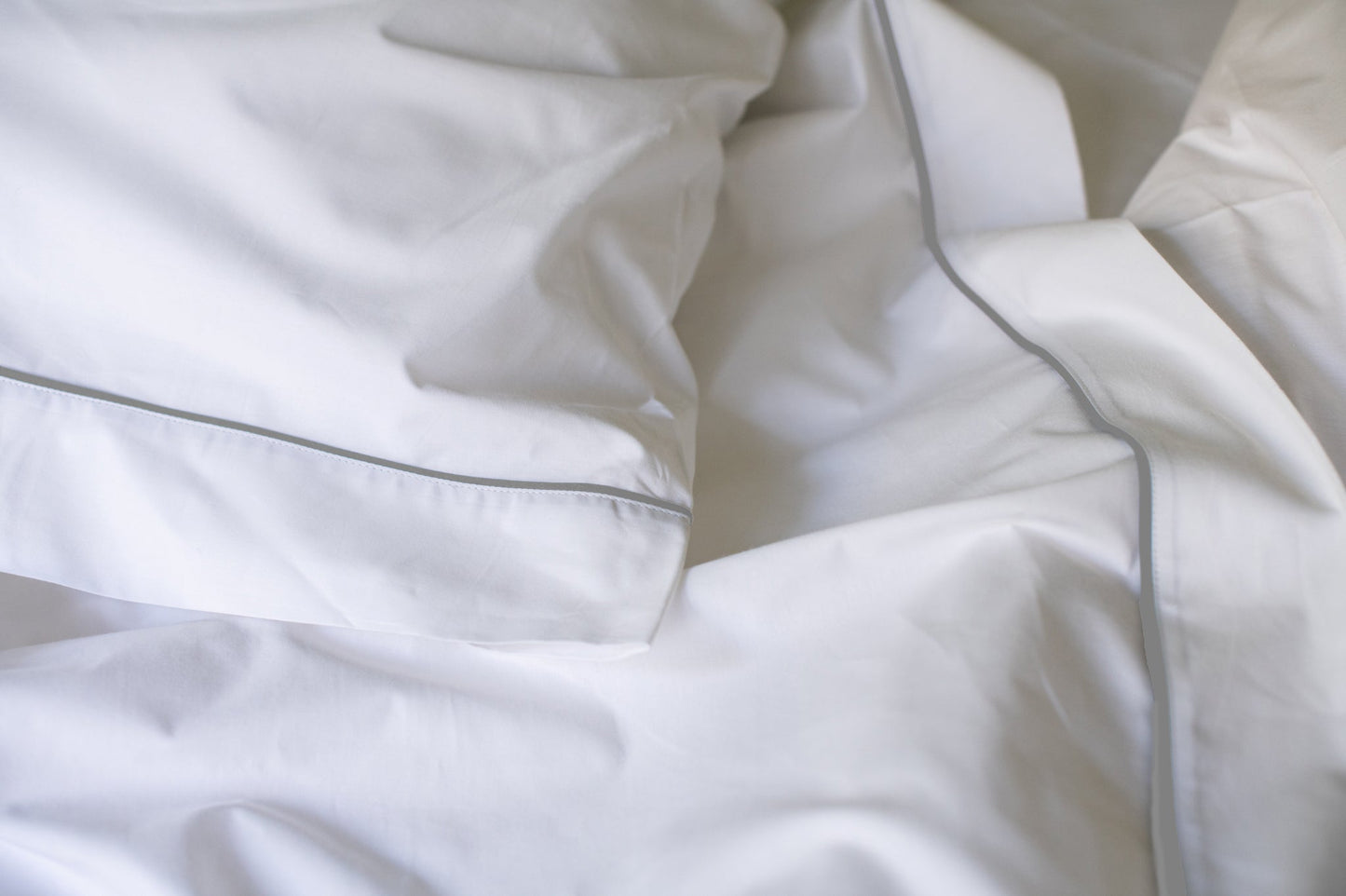 Cotton Piping Design Bed Sheet Set - USA Grown & Made