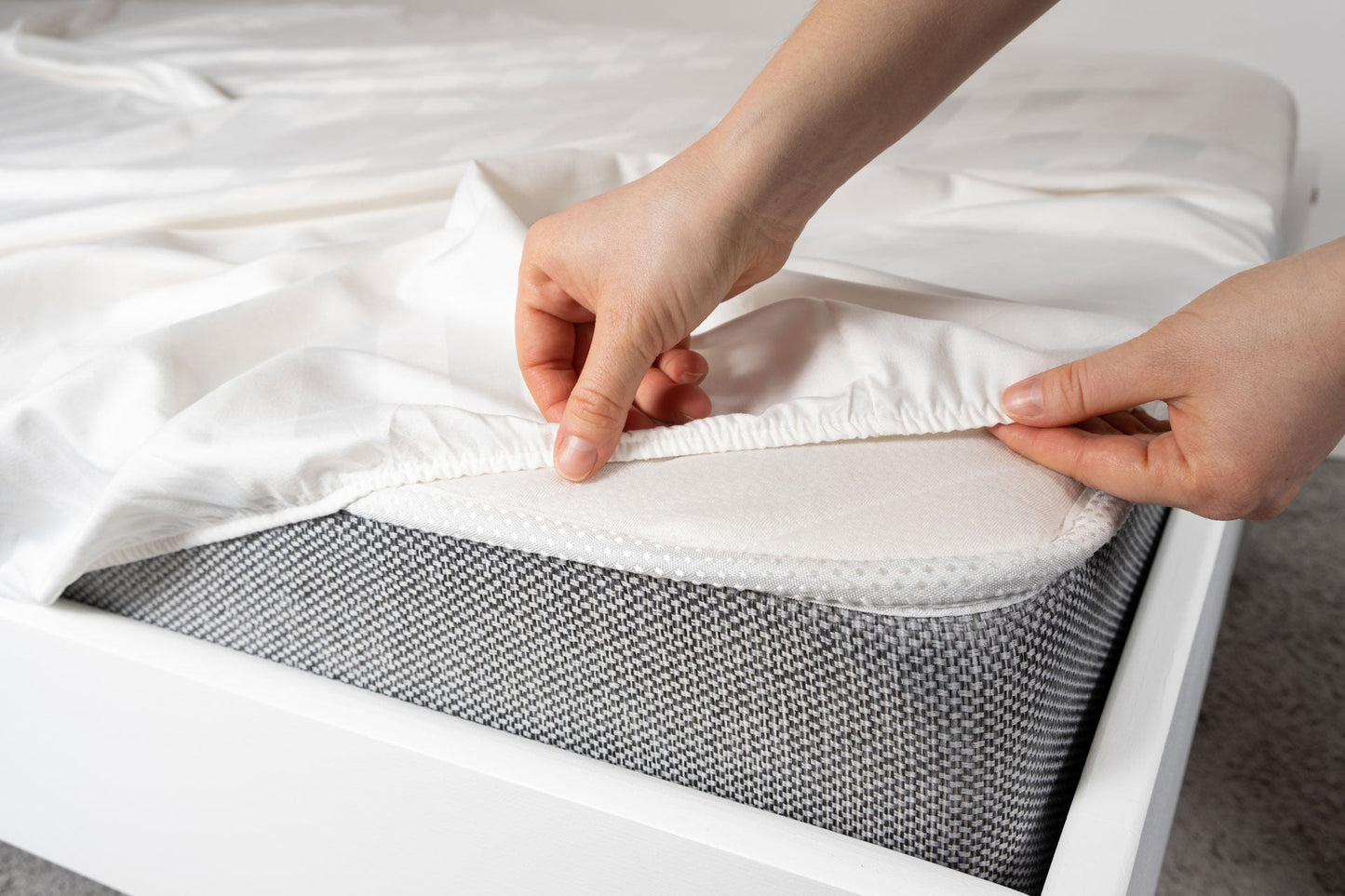 Herringbone Weave Cotton Blanket - USA Grown & Made