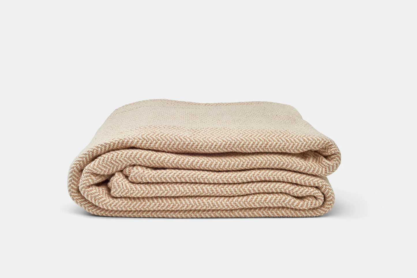 Herringbone Weave Cotton Blanket - USA Grown & Made