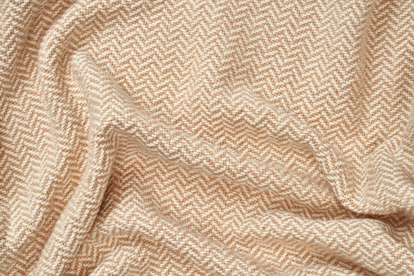 Herringbone Weave Cotton Blanket - USA Grown & Made