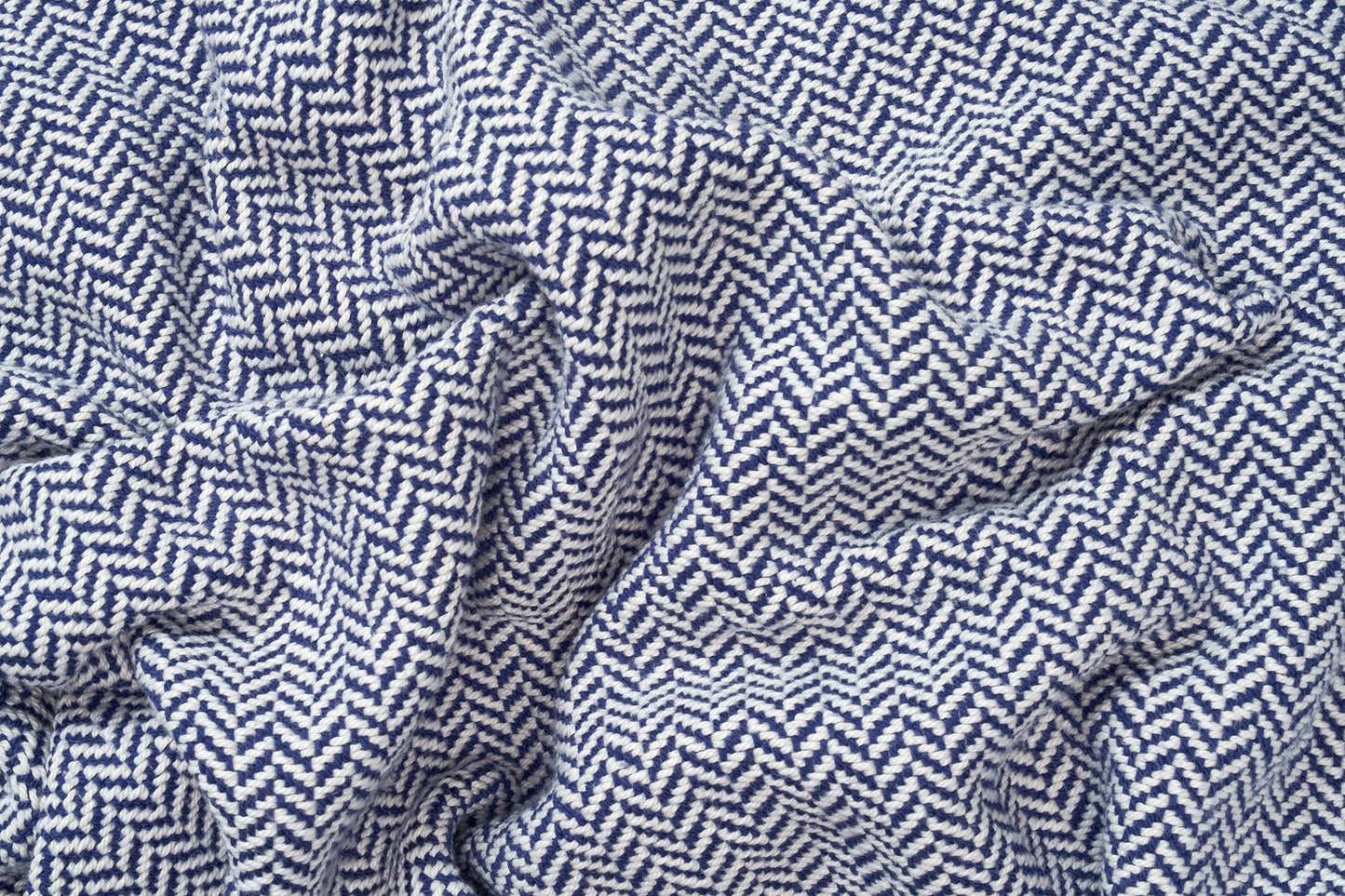 Herringbone Weave Cotton Blanket - USA Grown & Made