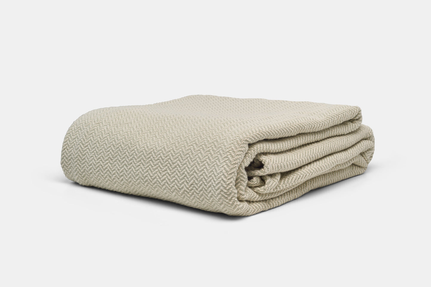 Herringbone Weave Cotton Blanket - USA Grown & Made