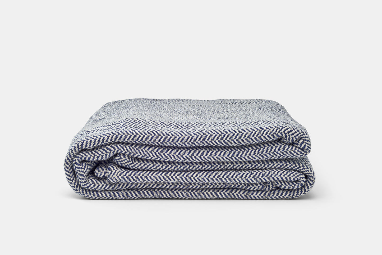 Herringbone Weave Cotton Blanket - USA Grown & Made