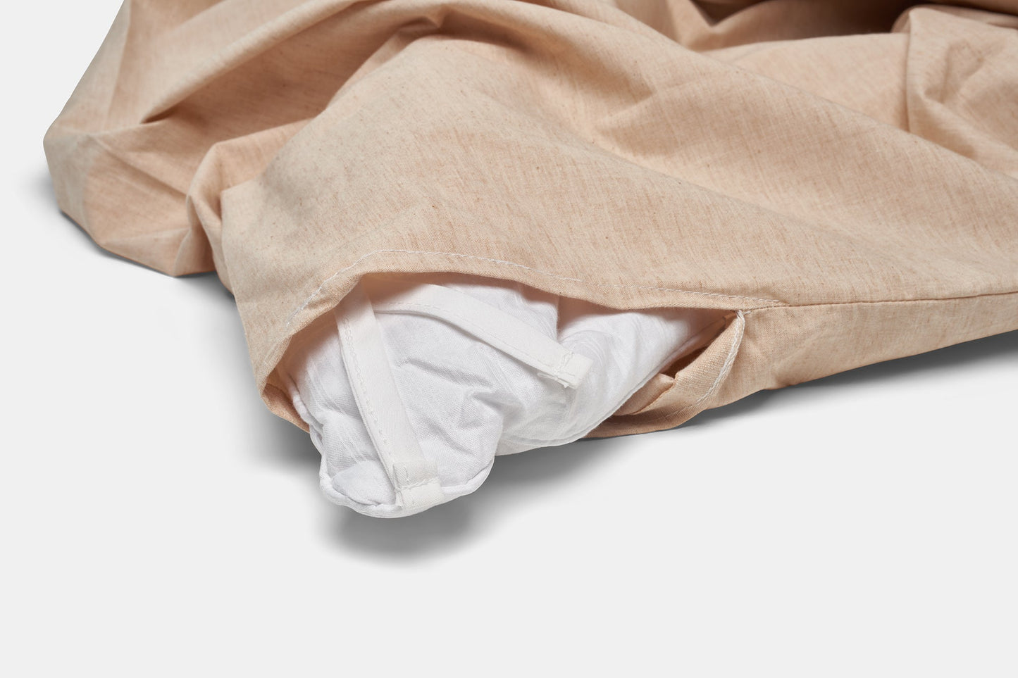 Natural Colored Cotton Duvet Cover Set in Color "Latte Linen" - USA Grown & Made