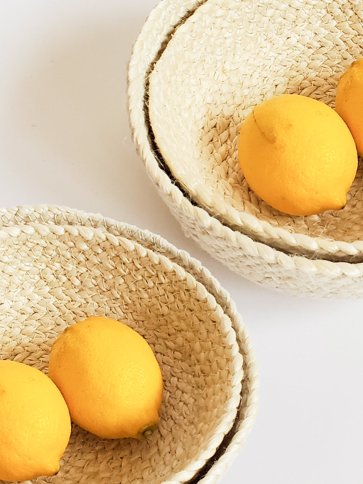 Kata Jute Candy Bowl - White (Set of 4)