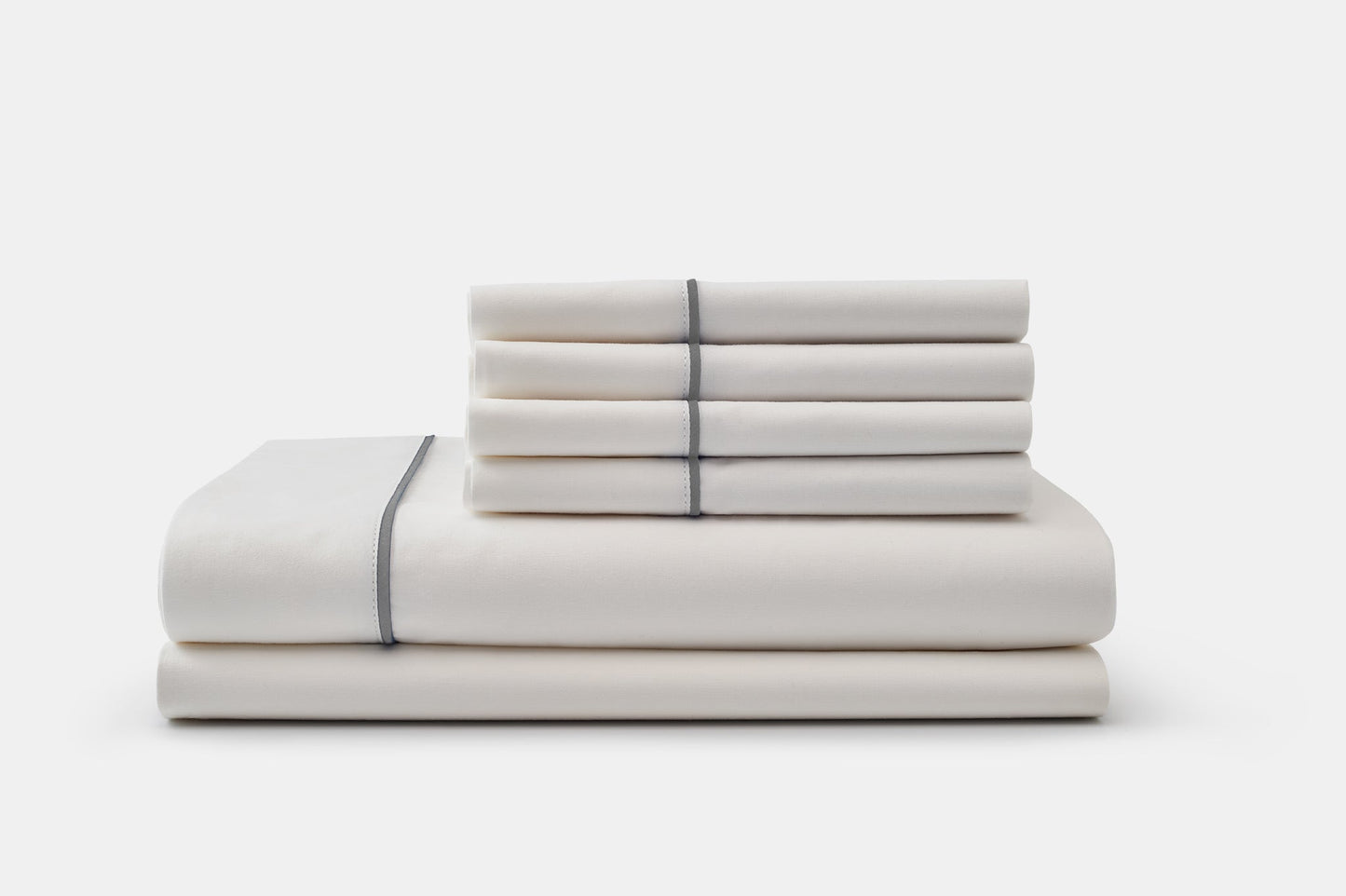 Cotton Piping Design Bed Sheet Set - USA Grown & Made