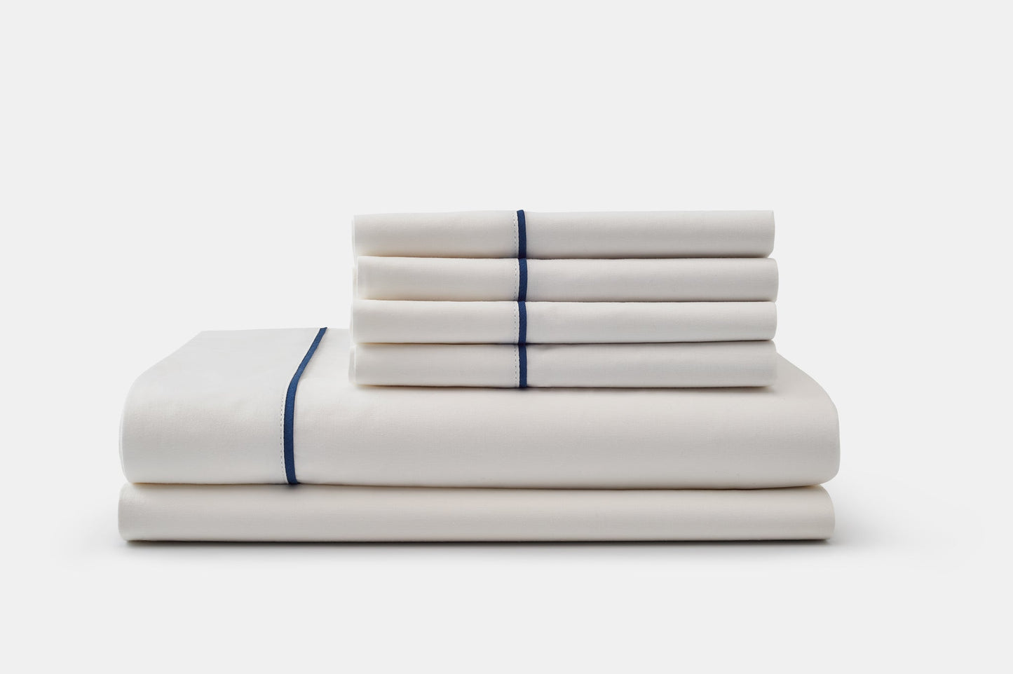Cotton Piping Design Bed Sheet Set - USA Grown & Made