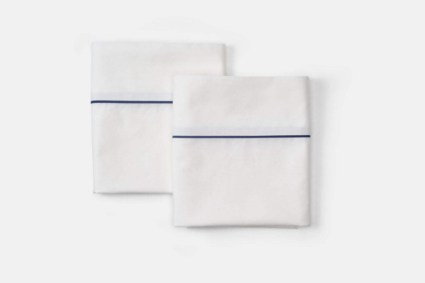 Cotton Bed Pillowcases with Classic Piping Design - USA Grown & Made