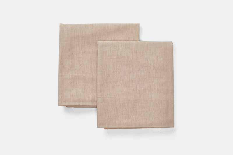 Cotton Bed Pillowcases in Color "Latte Linen" - USA Grown & Made