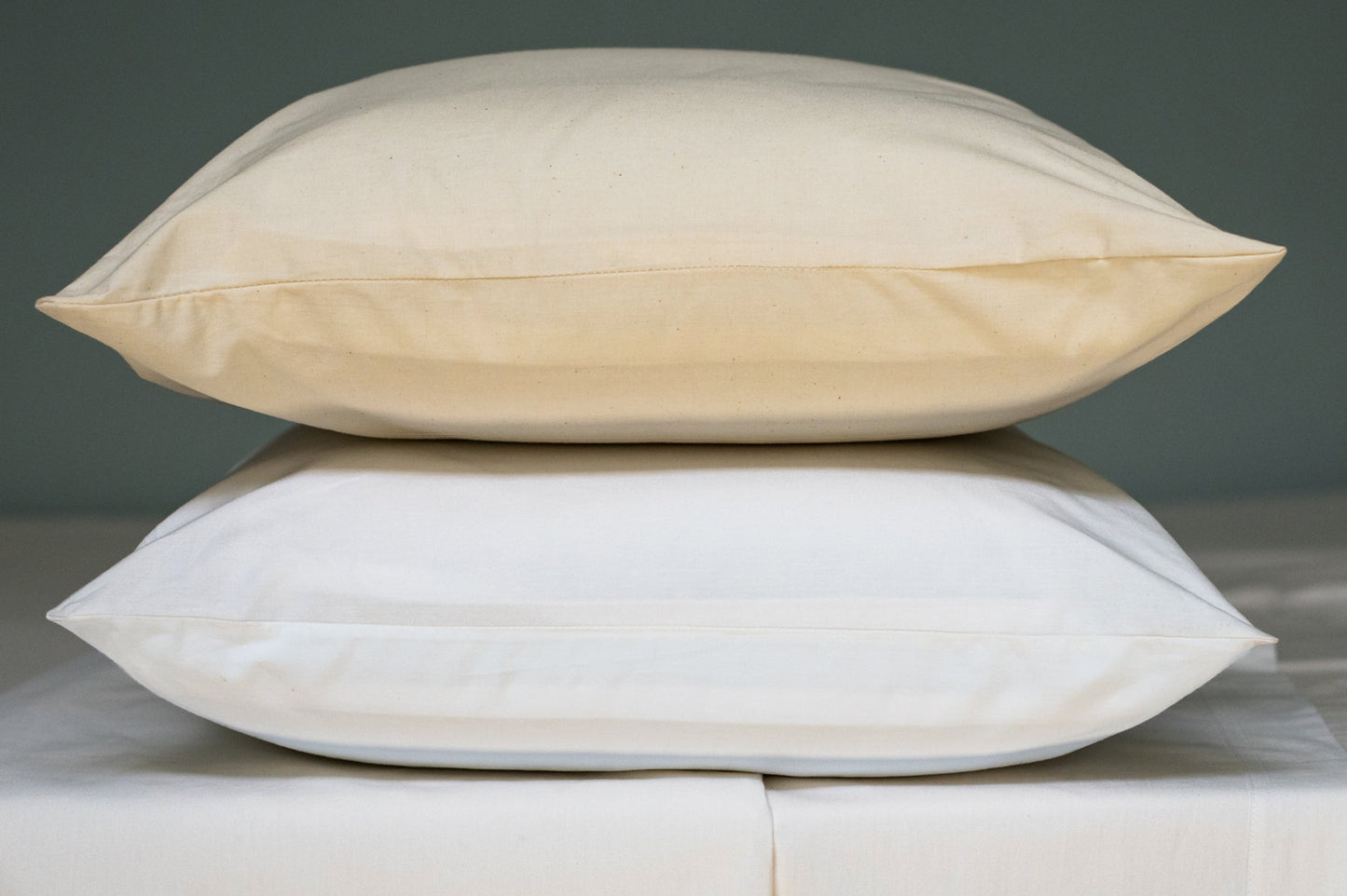 Natural Cotton Bed Pillowcases - USA Grown & Made