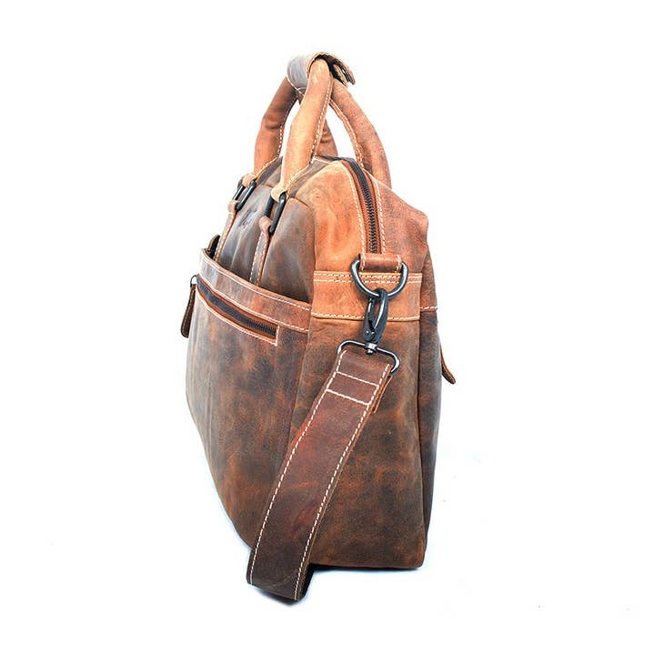 Brandon Spacious Buffalo Leather Men's Carry All Bag