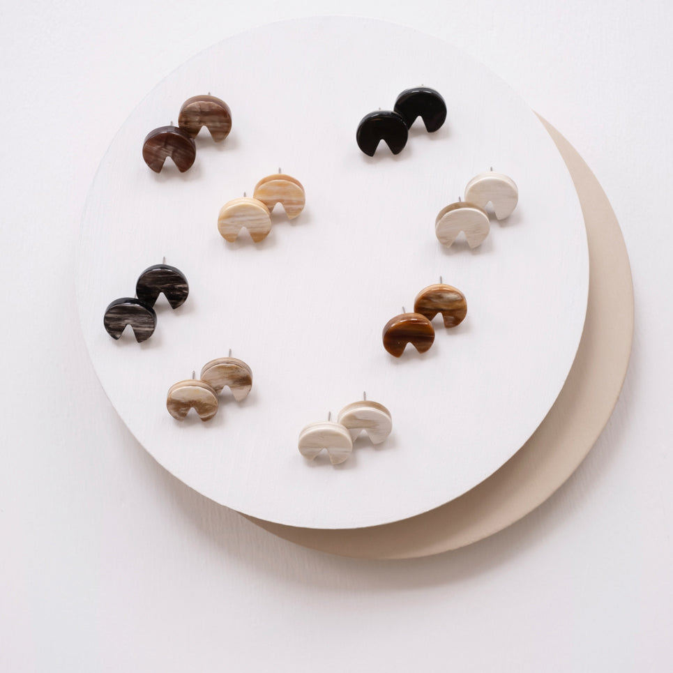 Horn Post Earrings