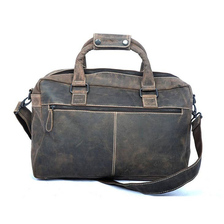 Brandon Spacious Buffalo Leather Men's Carry All Bag