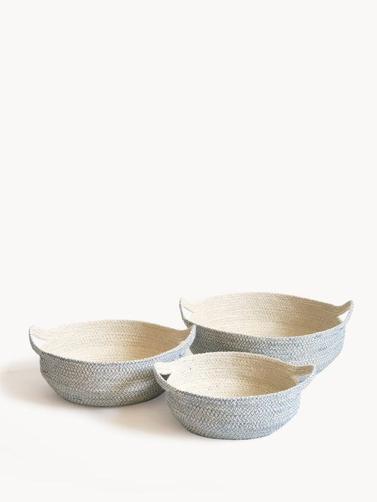 Amari Jute Fruit Bowl - Blue