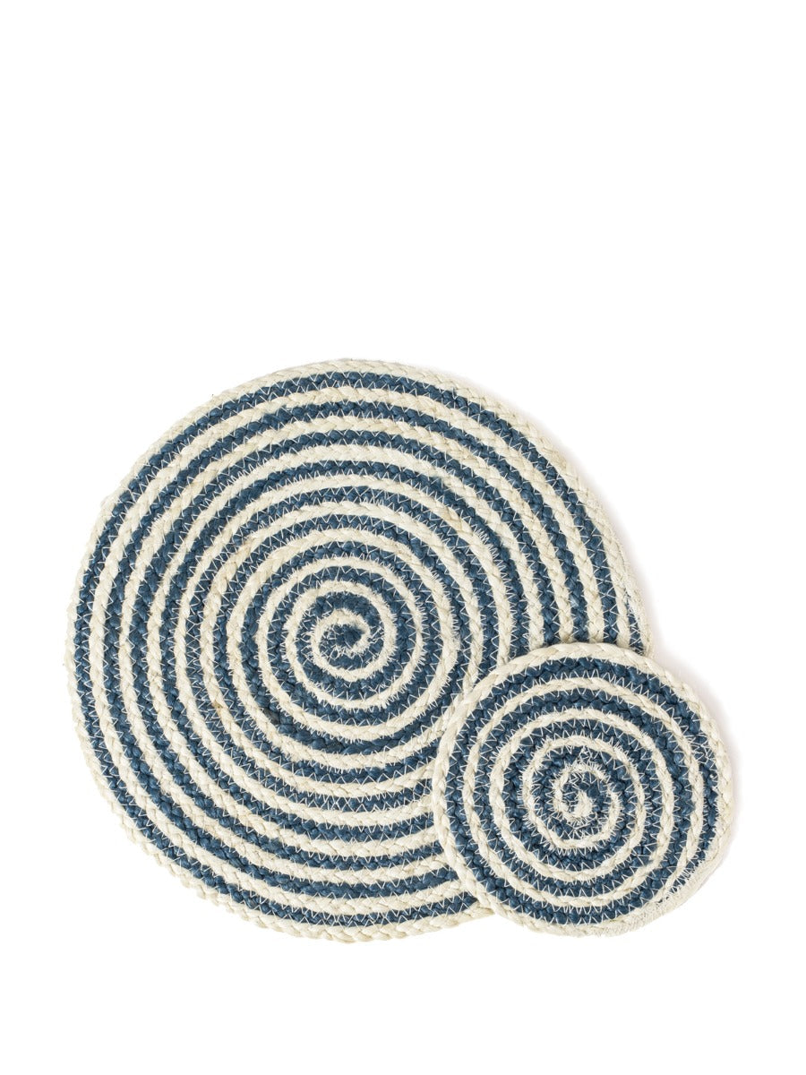 Kata Spiral Placemat - Blue (Set of 4)-4