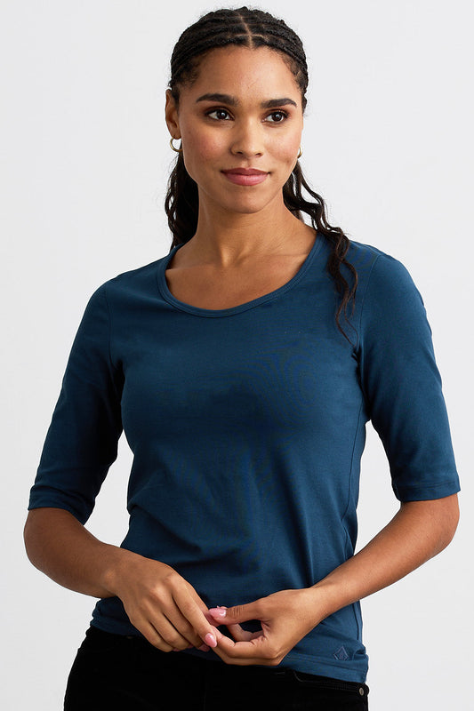 Women's Organic Half Sleeve Scoop Neck Tee (Discontinued style)