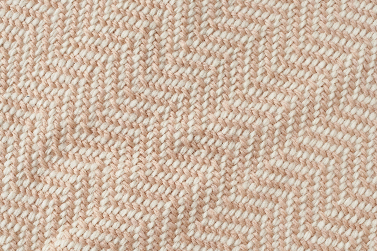 Chevron Pattern Soft Wool Throw-Size Blanket - USA Grown & Made