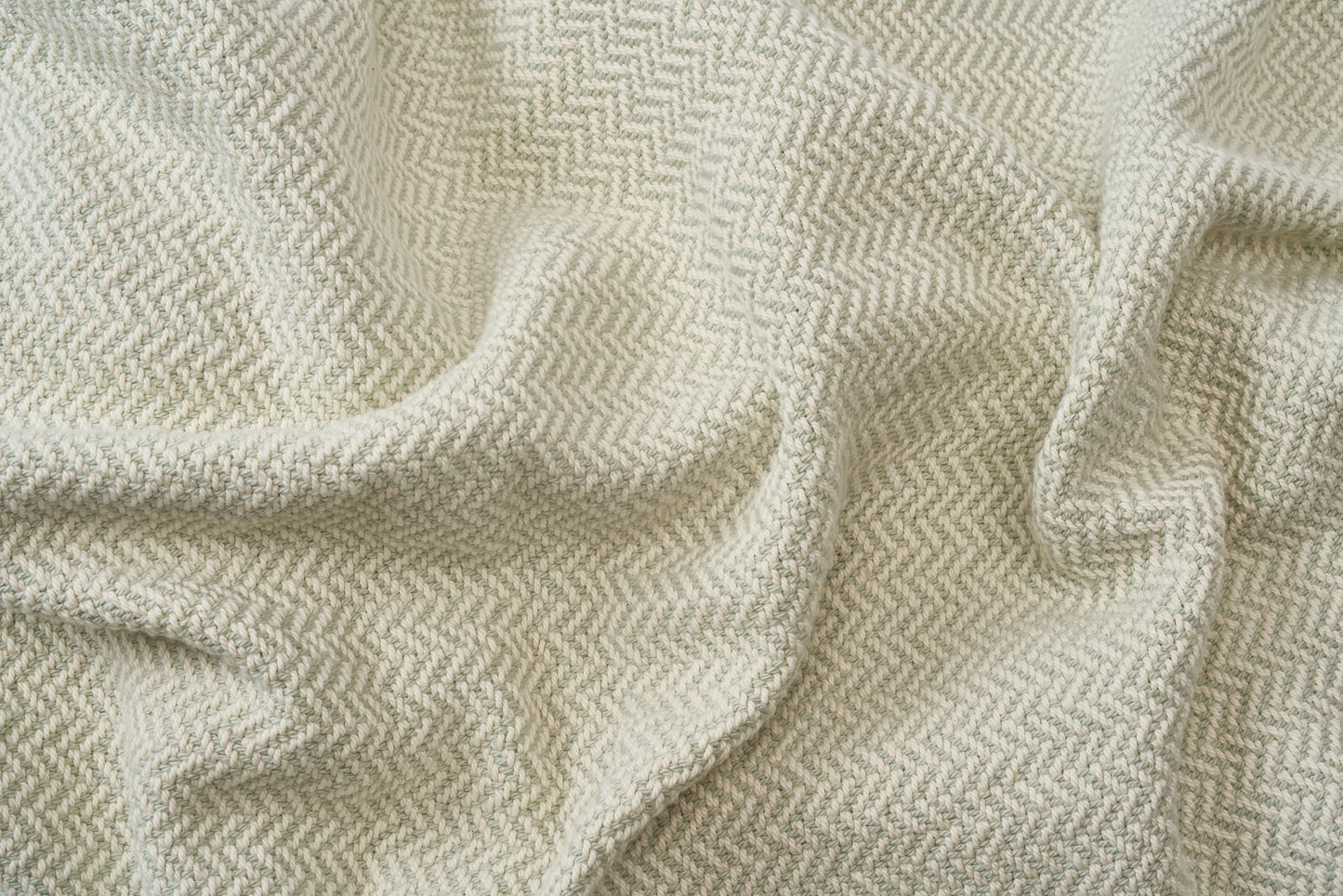 Herringbone Weave Cotton Blanket - USA Grown & Made