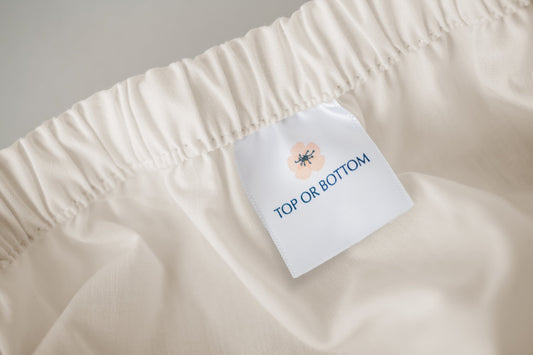 Cotton Single [Separate] Fitted Bed Sheet - USA Grown & Made