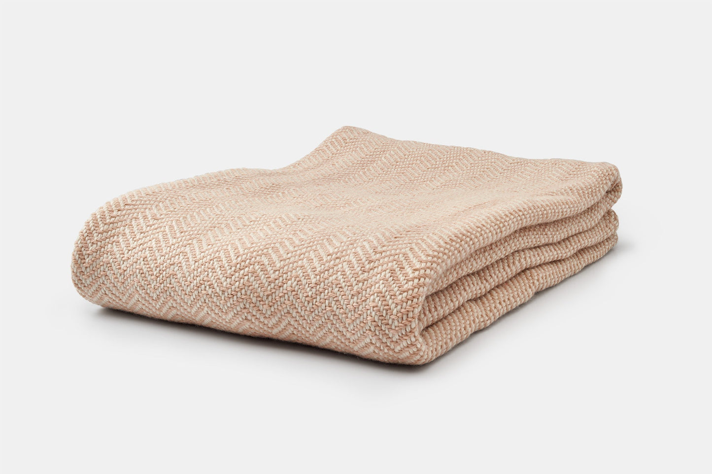 Chevron Pattern Soft Wool Throw-Size Blanket - USA Grown & Made