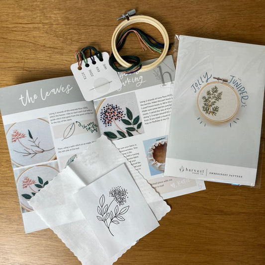 Juniper embroidery kit