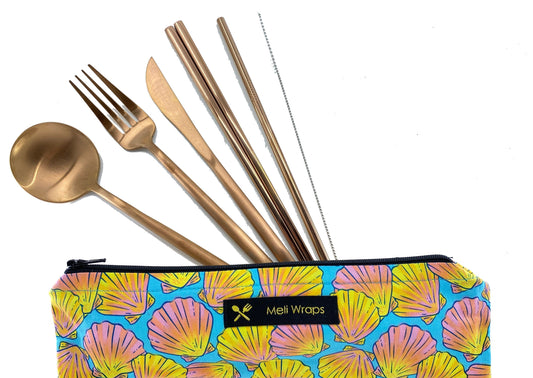 Reusable Cutlery To-Go Set - Shells