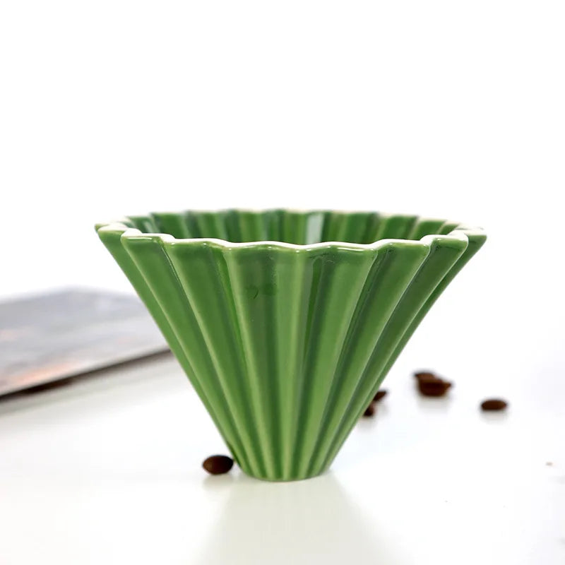 Ceramic Coffee Dripper Pour Over Coffee Maker Handmade Origami Coffee Filter Cup-23