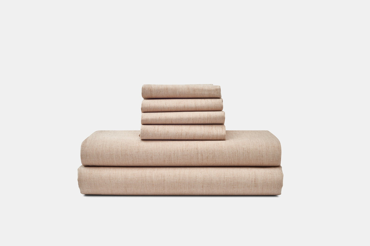 Natural Colored Cotton Bed Sheet Set in Color "Latte Linen" - USA Grown & Made