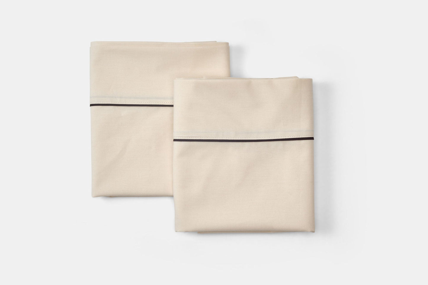Cotton Bed Pillowcases with Classic Piping Design - USA Grown & Made