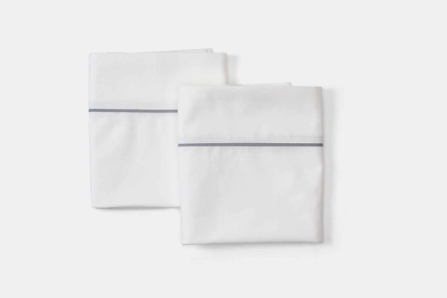 Cotton Bed Pillowcases with Classic Piping Design - USA Grown & Made