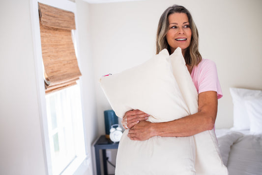 Natural Cotton Pillow With Wool Filling - USA Grown & Made