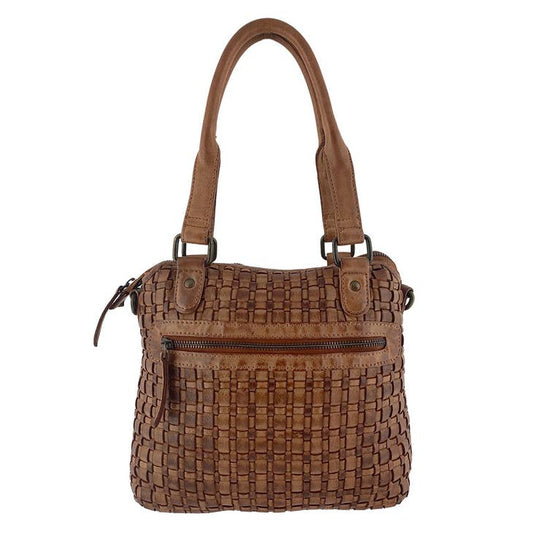Linda Braided Leather Crossbody Shoulder Bag