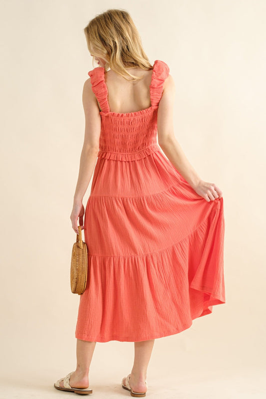 And The Why Smocked Ruffled Tiered Dress-1