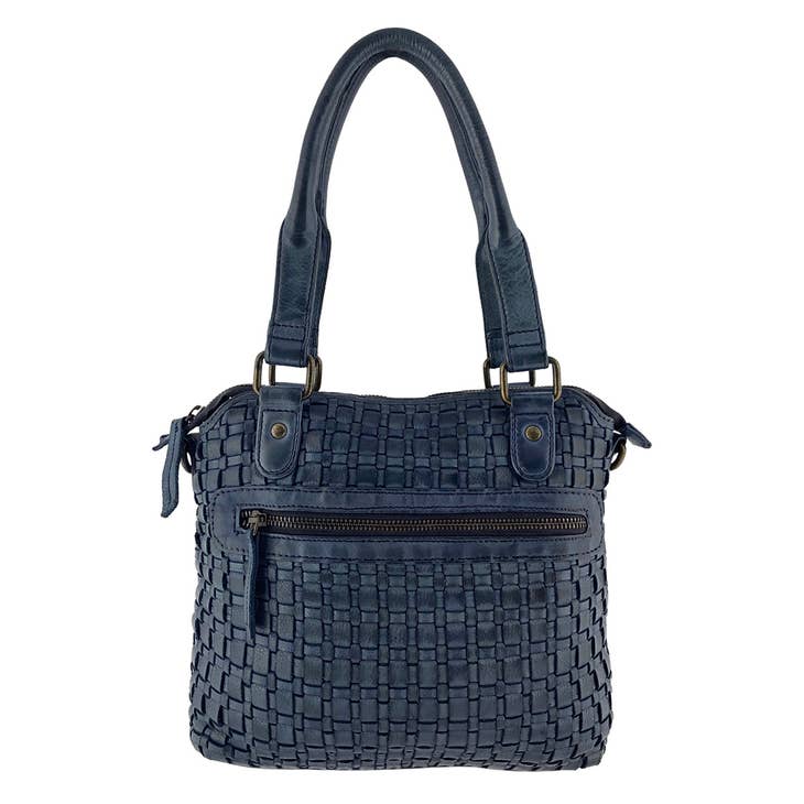 Linda Braided Leather Crossbody Shoulder Bag