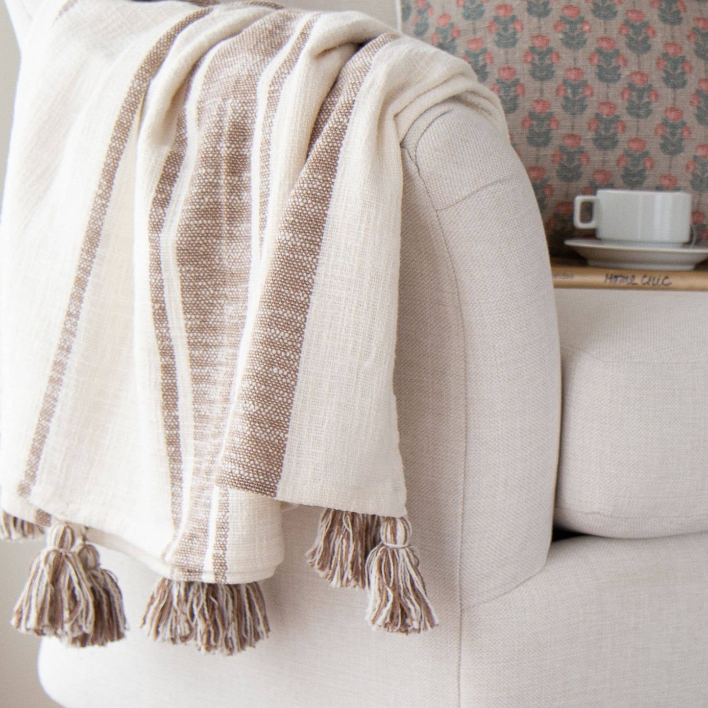 Classic Vintage Grainsack-Style Throw Blanket - 100% Cotton