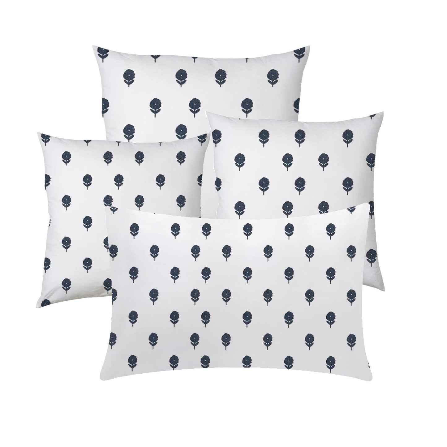 Kyra  - Set of 4 Pieces | Cotton Linen Fabric | Crewel Embroidered | Pillow/Cushion Cover Set | With or Without Insert-3