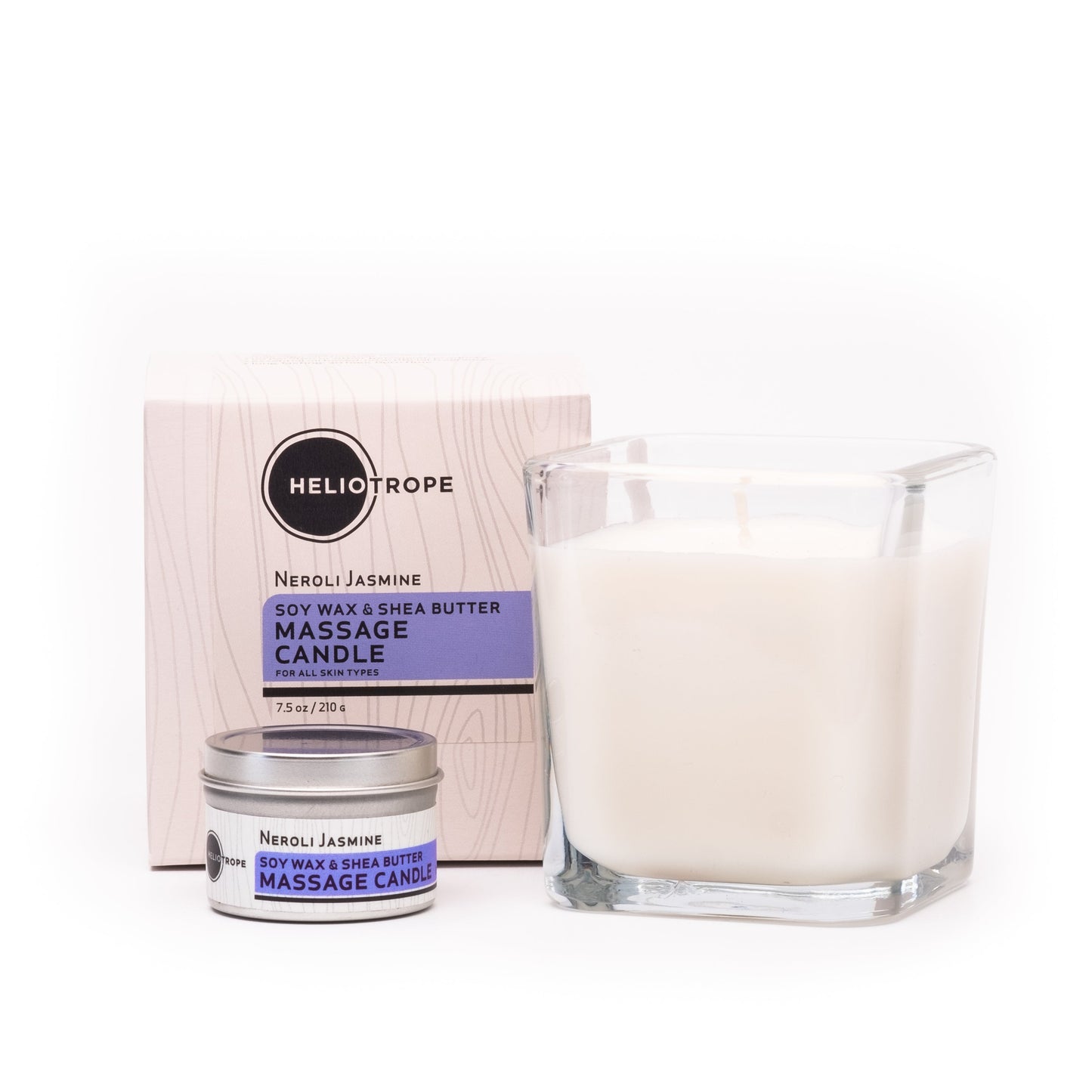 Heliotrope Soy Wax & Shea Butter Massage Candles